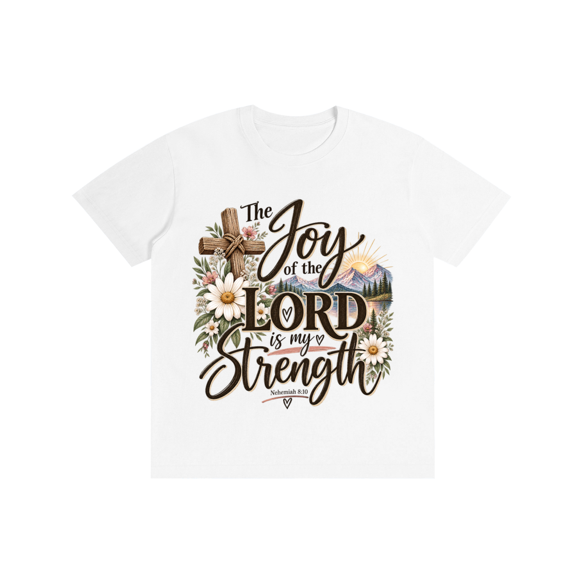 Pure Cotton Unisex T-Shirt The Joy of The Lord is my strength