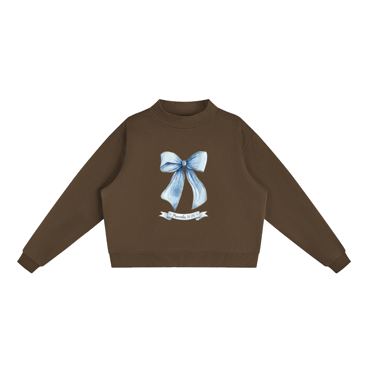 Essential Fleece Mock-Neck Crew Sweatshirt