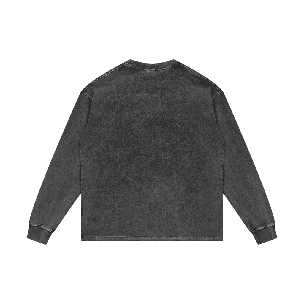 Acid Wash Oversize Long Sleeve T-Shirt Grace looks good on you