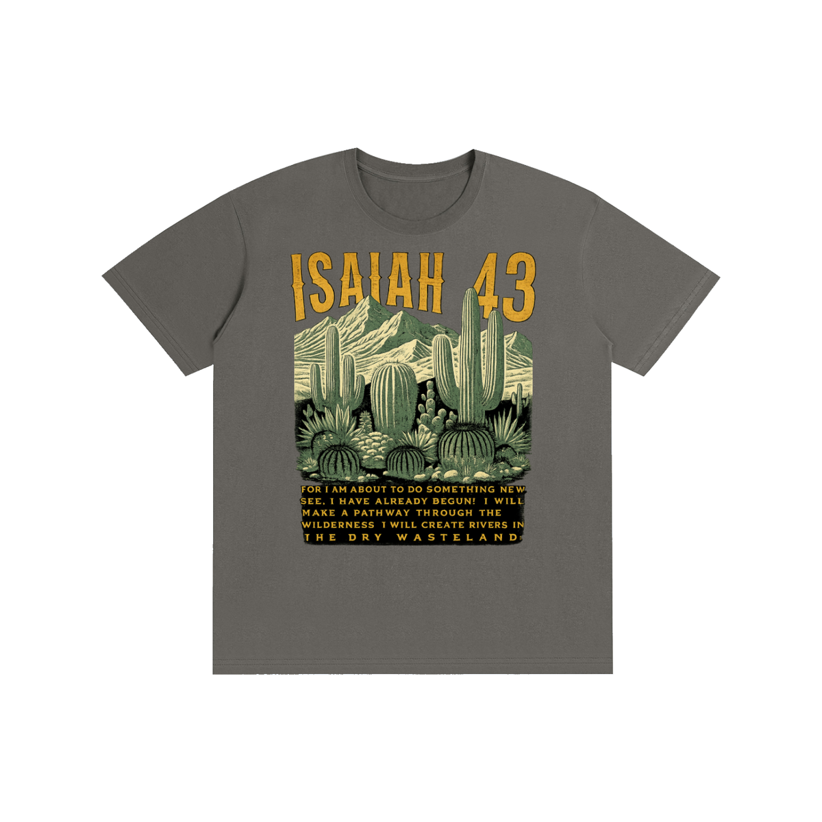 Pure Cotton Unisex T-Shirt Isaiah 43 desert