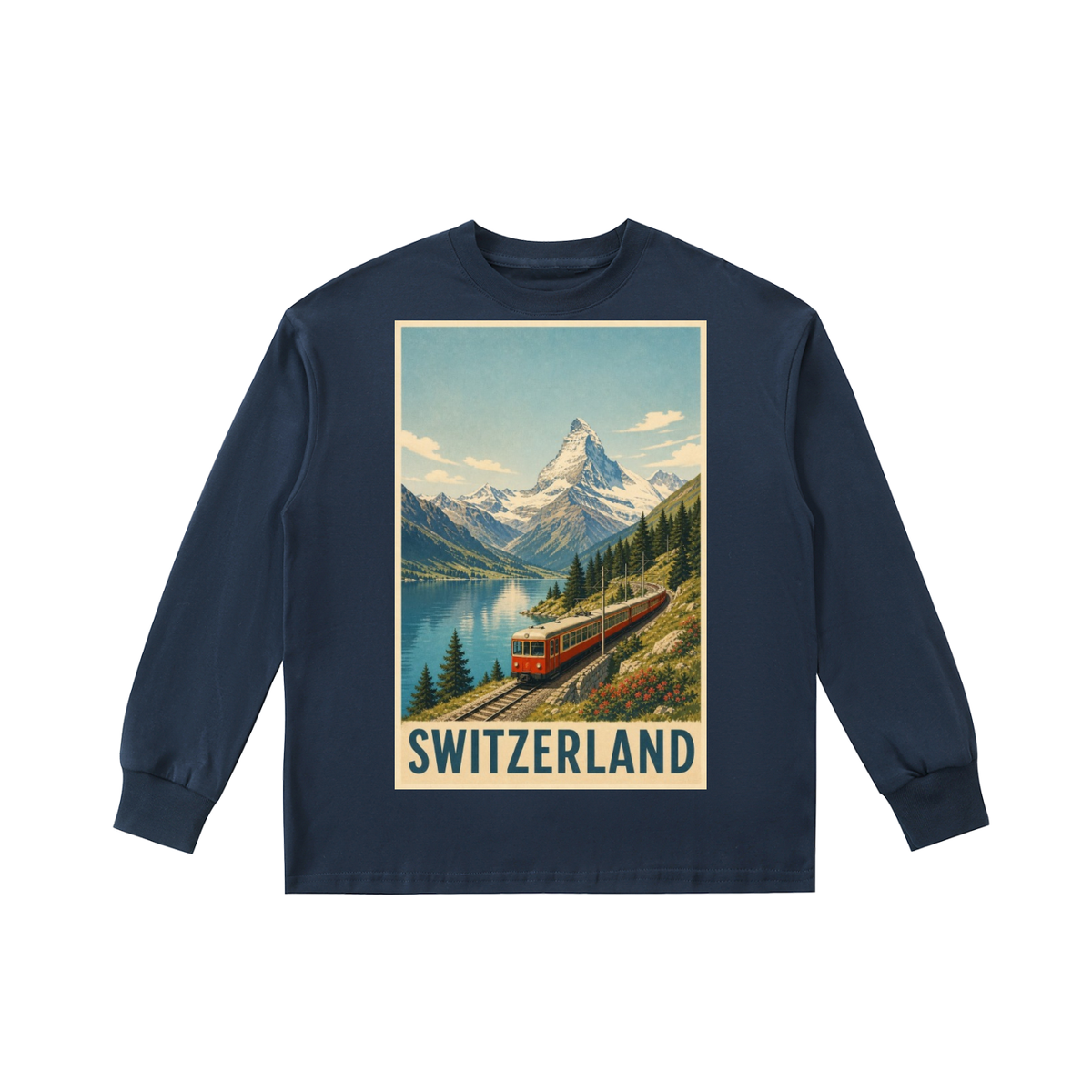 Kids' Quick-Dry Cotton Long-Sleeve Tee Switzerland