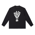 Essential Crewneck Long-Sleeve T-Shirt Tulips in newspaper
