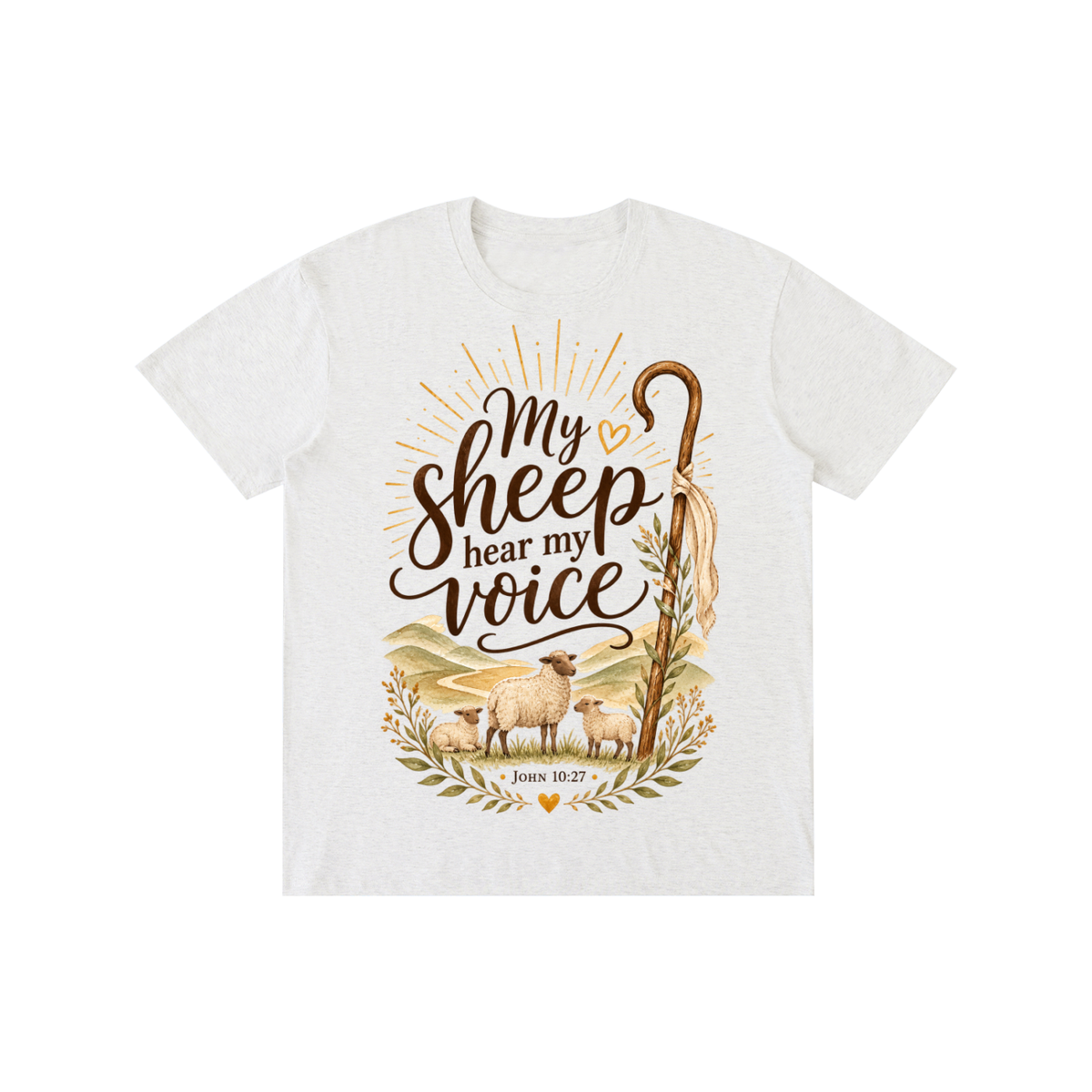 Pure Cotton Unisex T-Shirt my sheep hear my voice