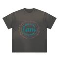 Hand-Frayed Sunfade Paint Splatter T-Shirt I am