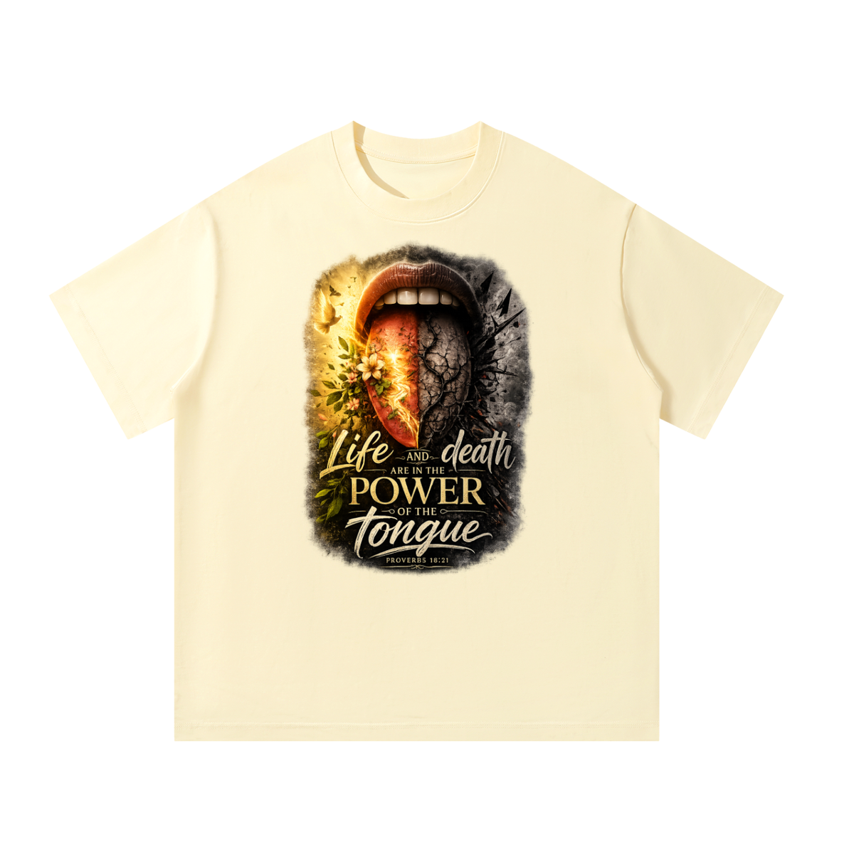 Unisex Oversized T-Shirt life and death power of tongue