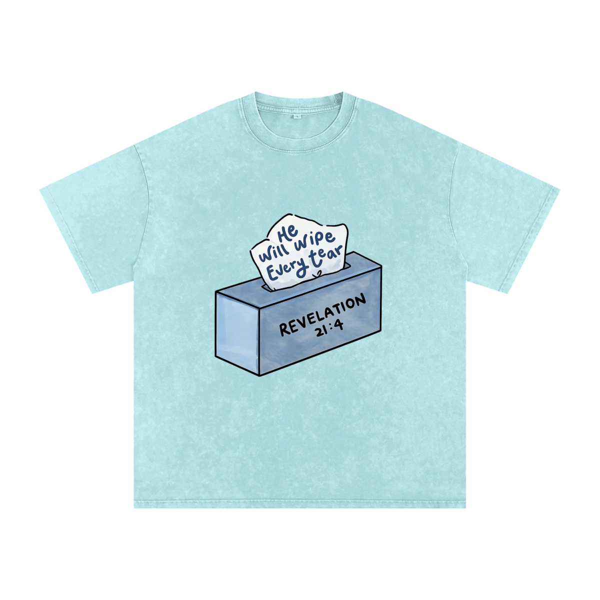Snow Washed Oversized Cotton T-Shirt