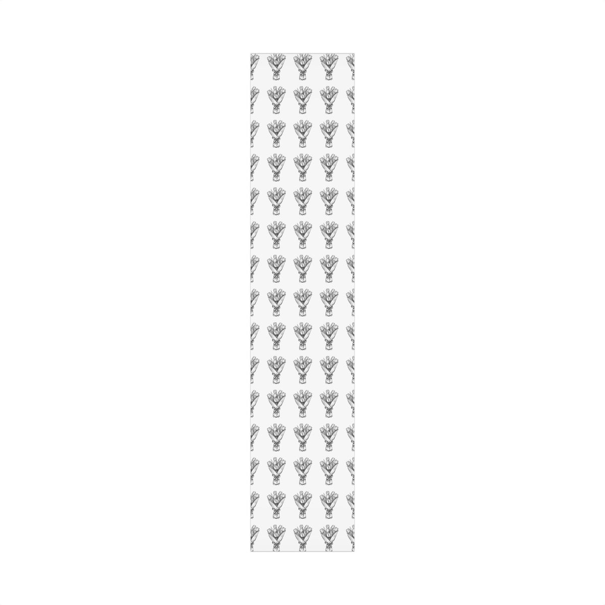Bouquet Sketch Gift Wrap — Black & White Floral Wrapping Paper