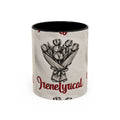 IreneLyrical Floral Accent Coffee Mug – Tulip Bouquet Design (11/15 oz)