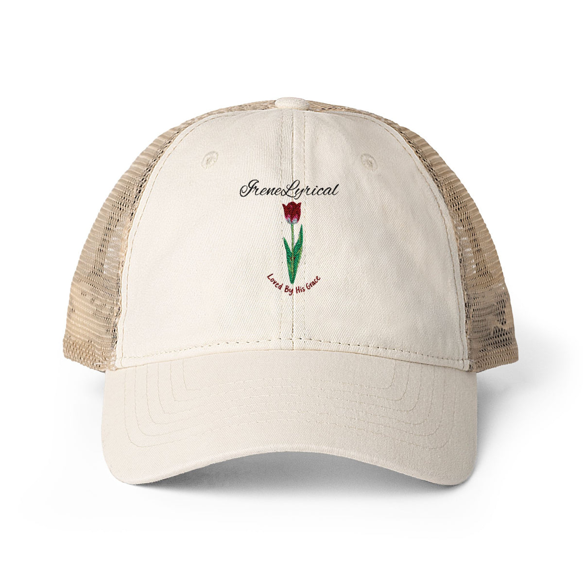 Irene Lyrical Tulip Women's Washed Mesh-Back Cap