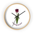 Loved By His Grace Tulip Wall Clock — Christian Floral Home Decor