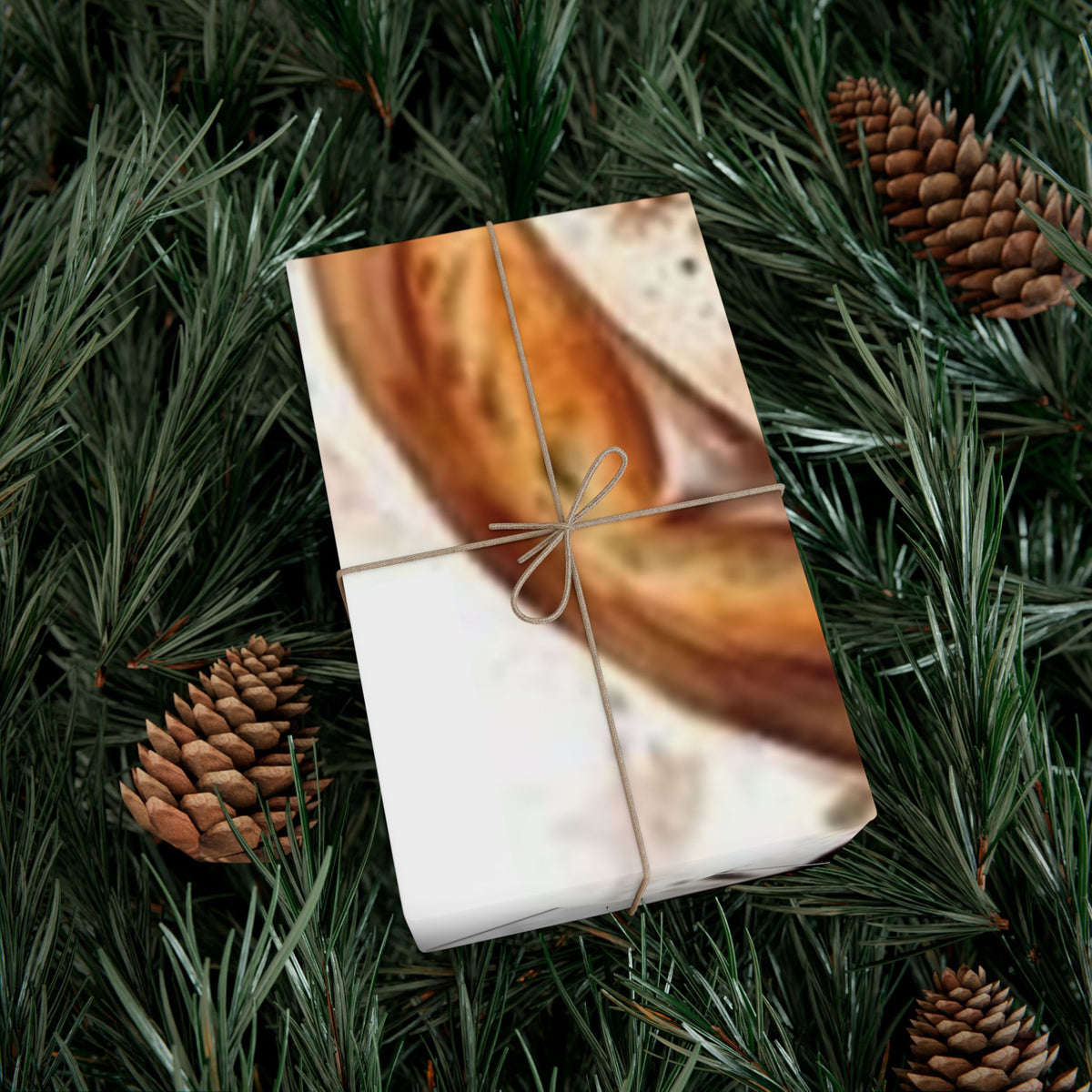 Botanical Cookie Pattern Gift Wrap — Neutral Baked Goods Wrapping Paper for Bakers & Food Lovers