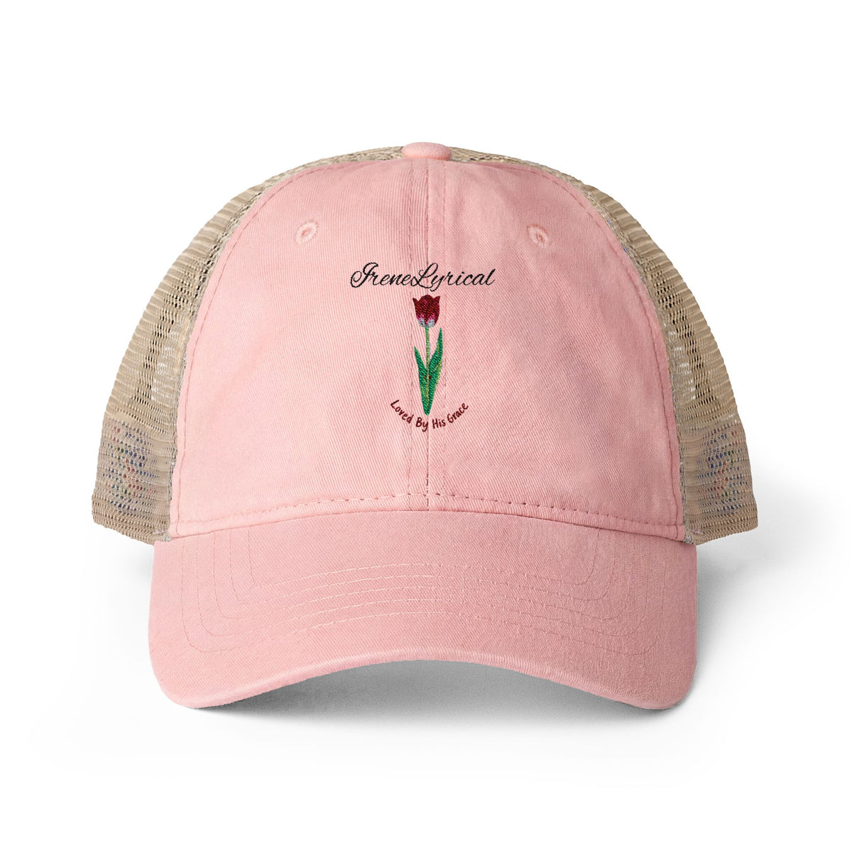 Irene Lyrical Tulip Women's Washed Mesh-Back Cap