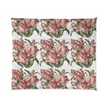 Floral Tulip Comforter - Vintage Pink Botanical Bedding