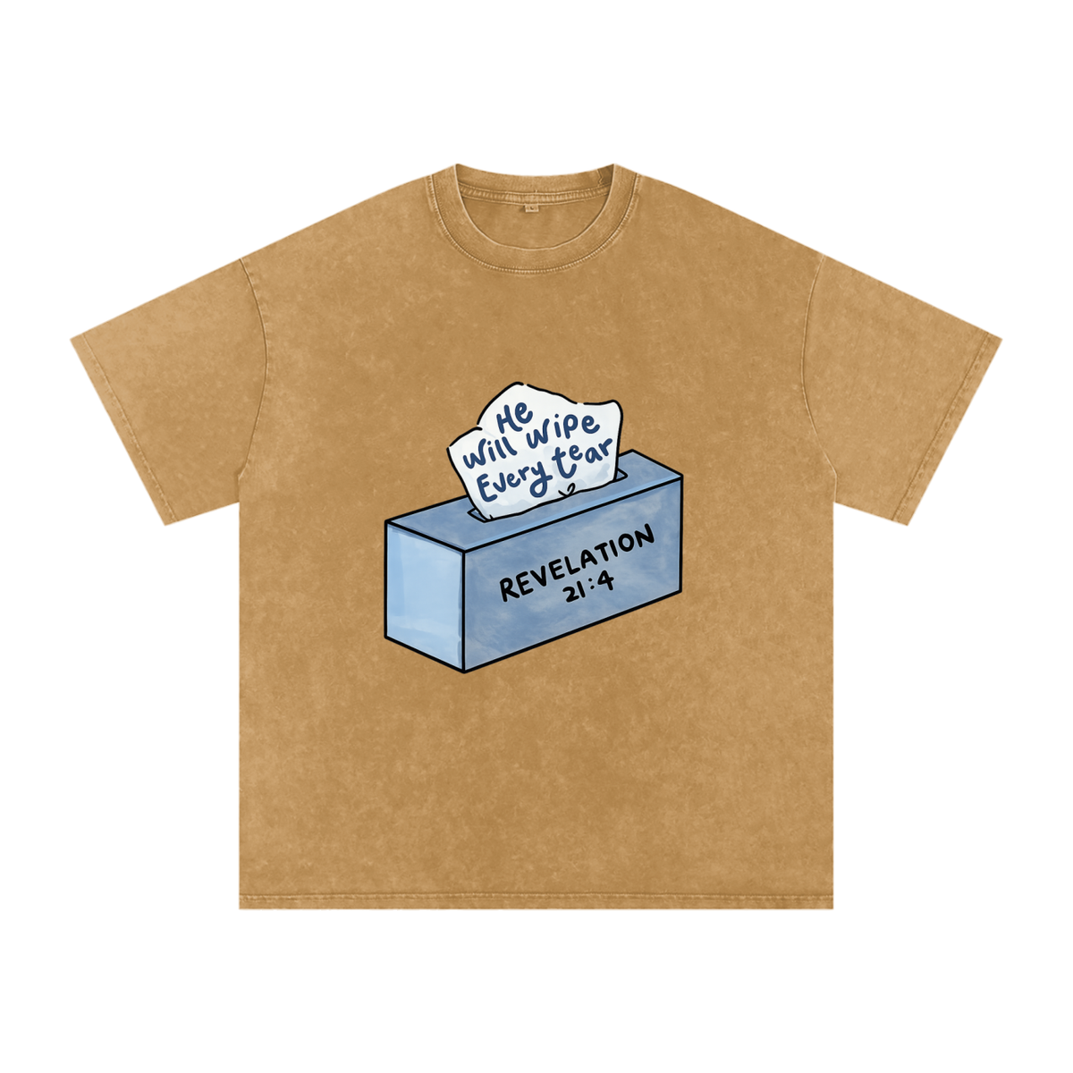 Snow Washed Oversized Cotton T-Shirt