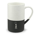 Speckled Ceramic Coffee Mug — 13oz Two-Tone Engraved 'Lyricd' Design