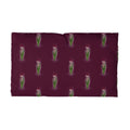 Tulip Pattern Microfiber Pillowcase — Burgundy Floral Accent