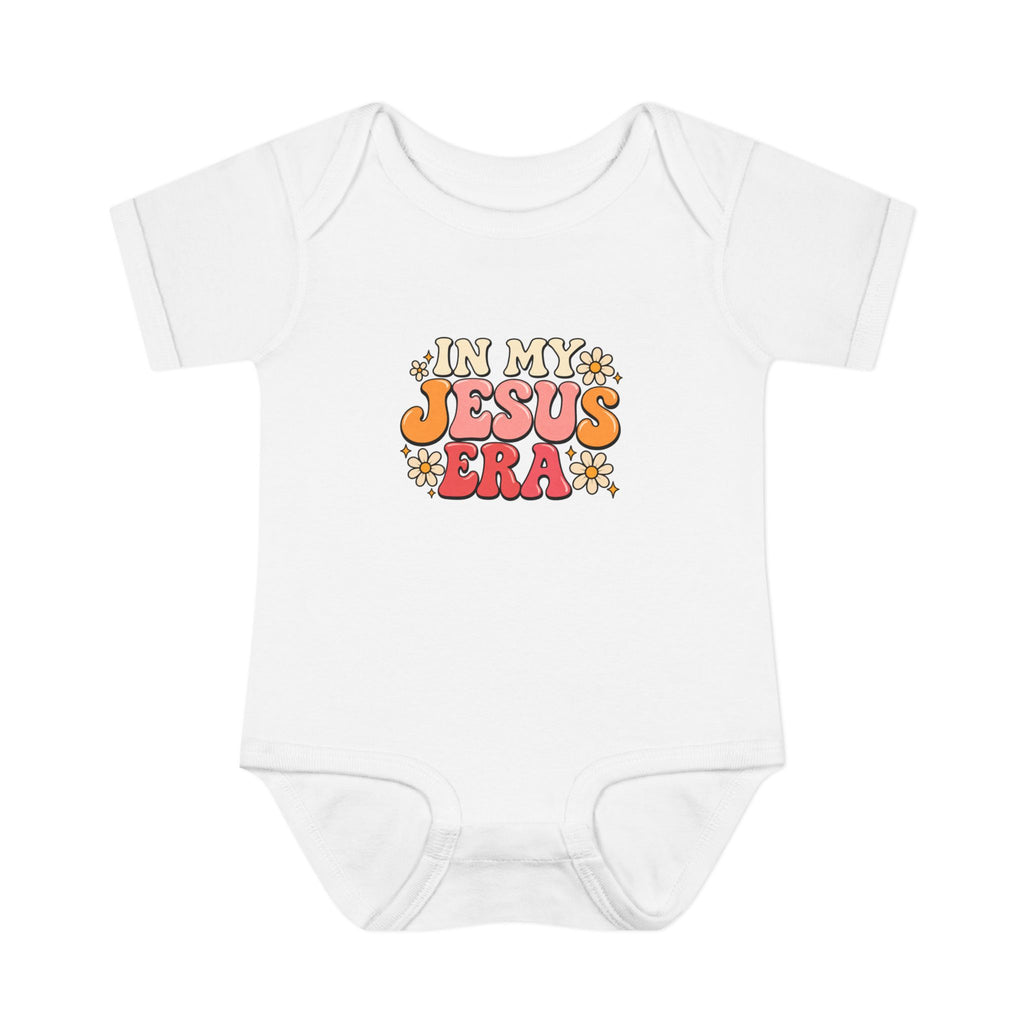 Infant Bodysuit — "In My Jesus Era" Retro Floral Baby Onesie