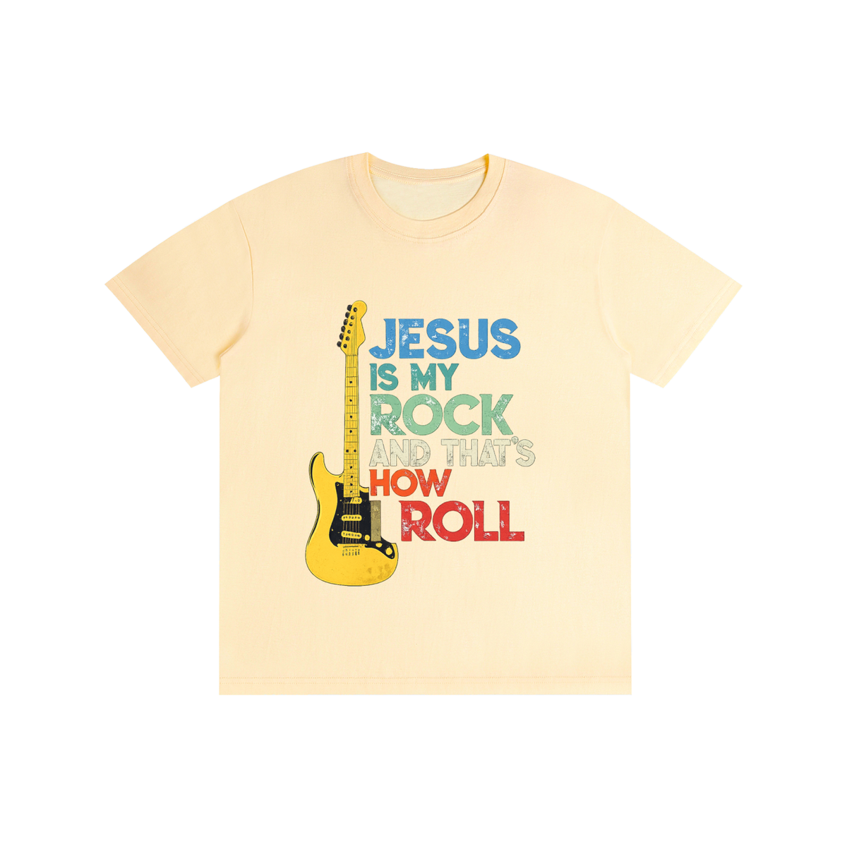 Pure Cotton Unisex T-Shirt Jesus is my rock and this is how I roll