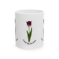 Tulip 'Loved By His Grace' Ceramic Mug — Faith-Inspired Floral Coffee Cup (11oz/15oz)