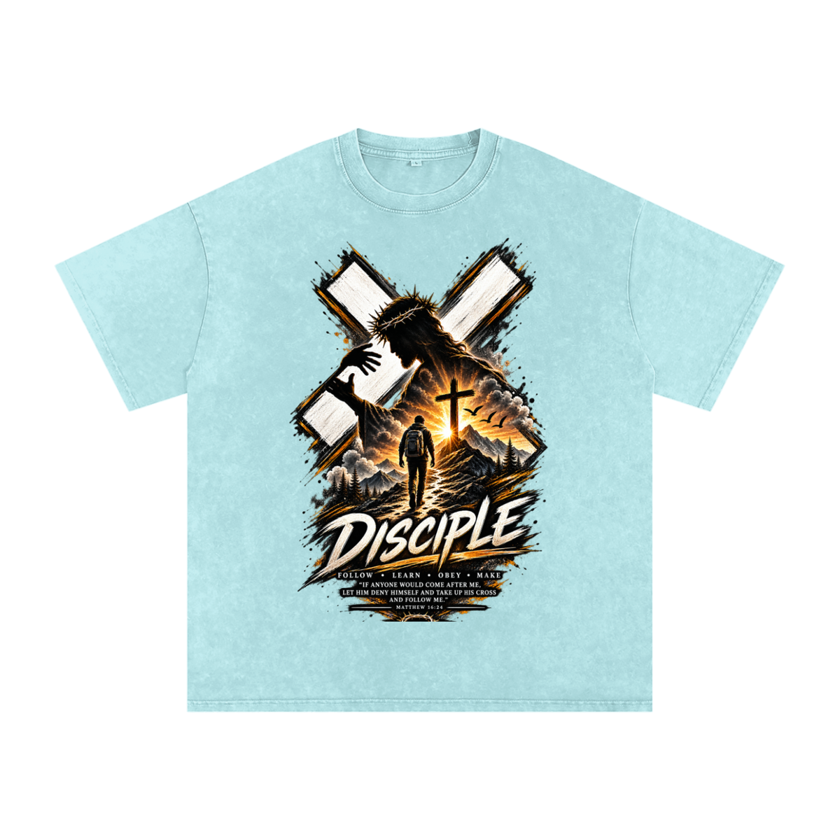 Snow Washed Oversized Cotton T-Shirt