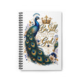 Be Still and Know That I Am God peacock notebook | Spiral Journal, Psalm 46:10