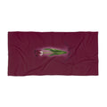 Maroon Tulip Beach Towel — Floral Summer Pool & Beach Towel