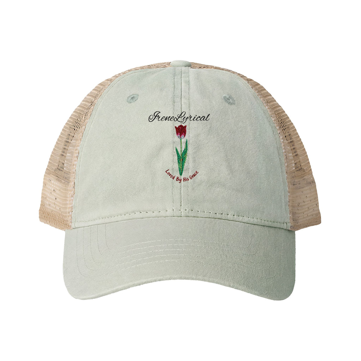 Irene Lyrical Tulip Women's Washed Mesh-Back Cap