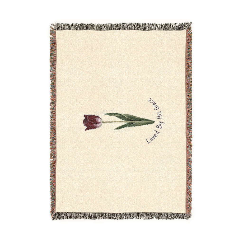 Tulip Woven Blanket — "Loved By The Stars" Floral Throw