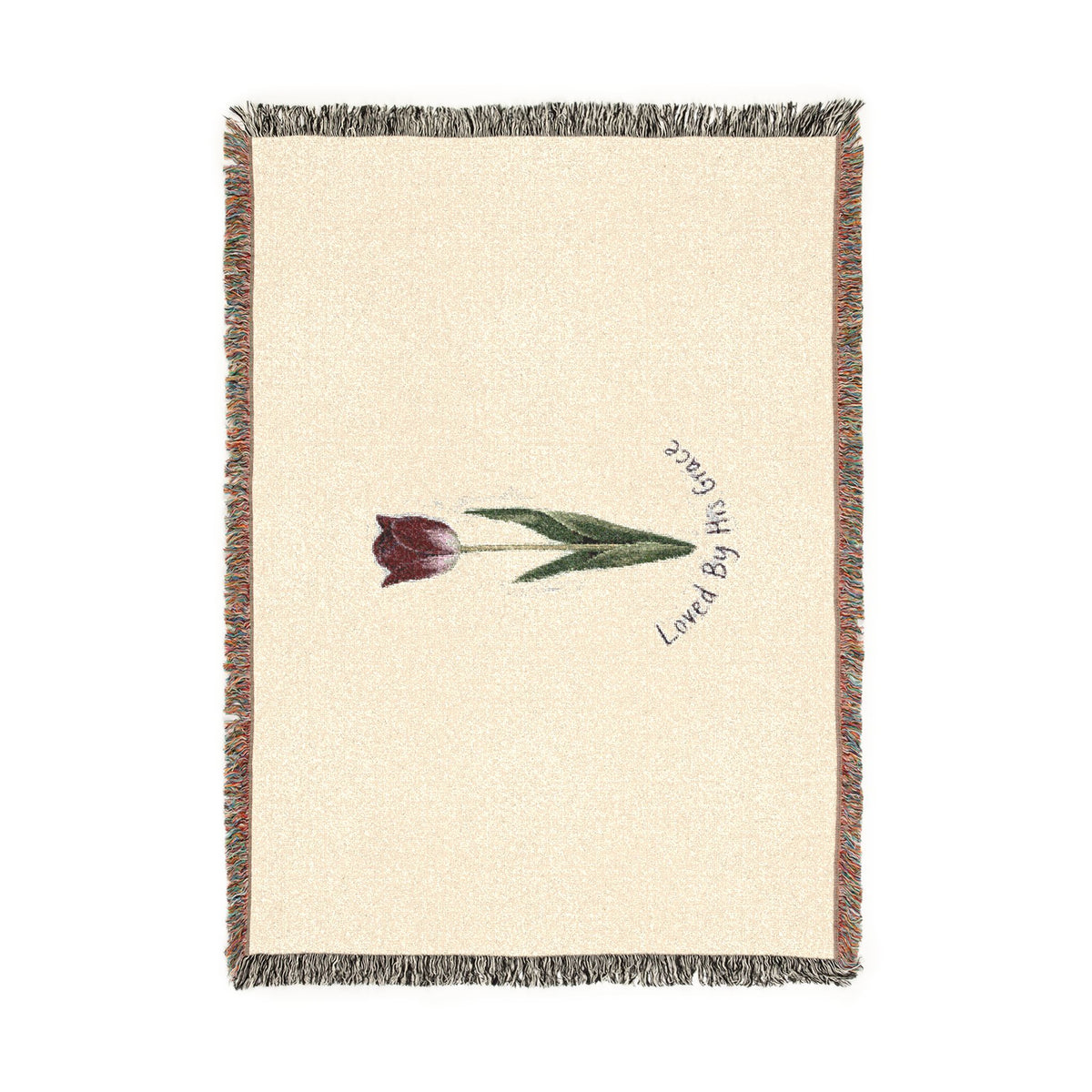 Tulip Woven Blanket — "Loved By The Stars" Floral Throw