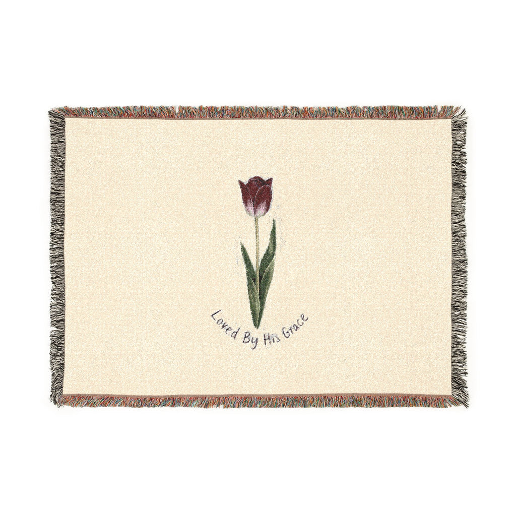 Tulip Woven Blanket — "Loved By The Stars" Floral Throw