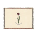 Tulip Woven Blanket — "Loved By The Stars" Floral Throw