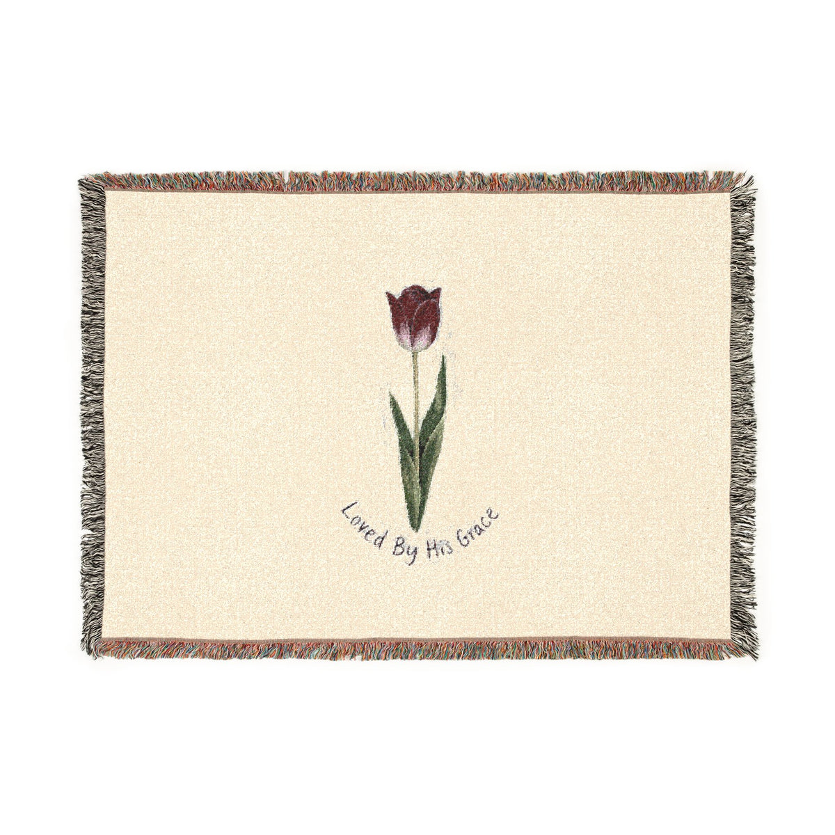 Tulip Woven Blanket — "Loved By The Stars" Floral Throw