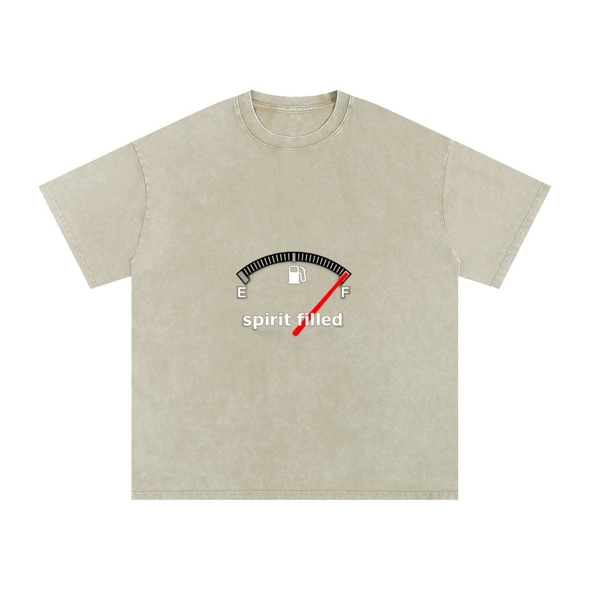 Snow Washed Oversized Cotton T-Shirt Spirit-filled