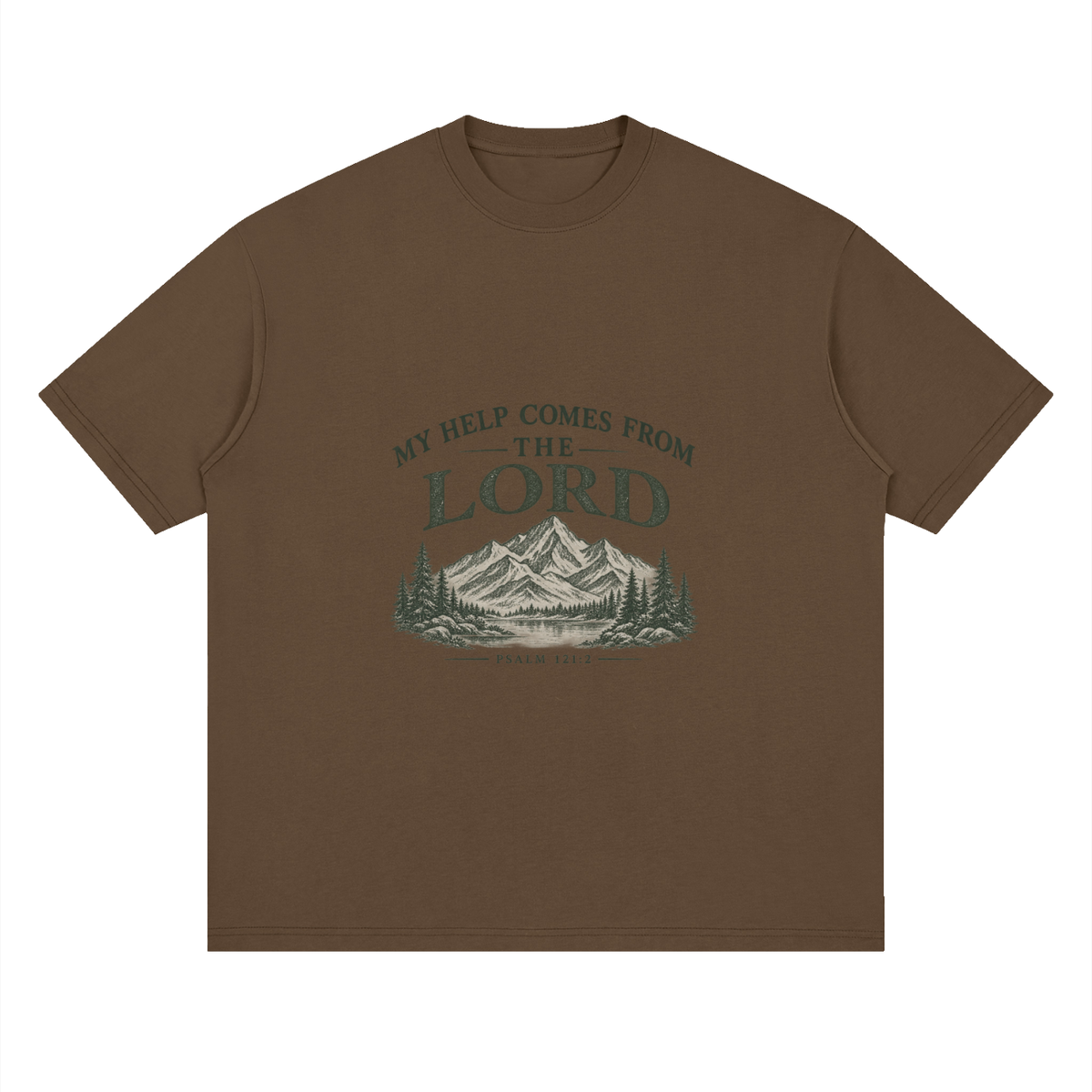 Streetwear Loose Drop Shoulder T-Shirt my help comes from the LORD