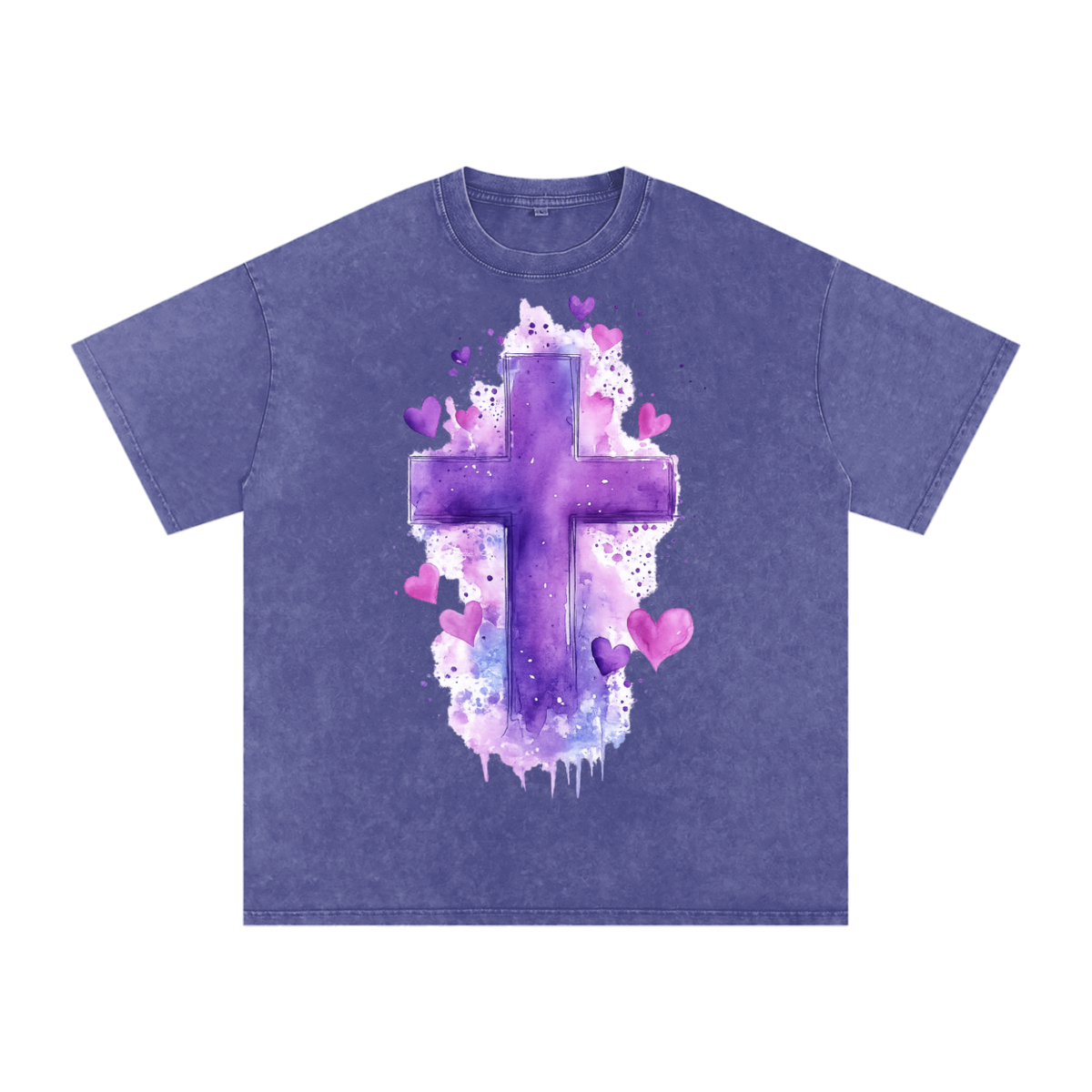 Snow Washed Oversized Cotton T-Shirt
