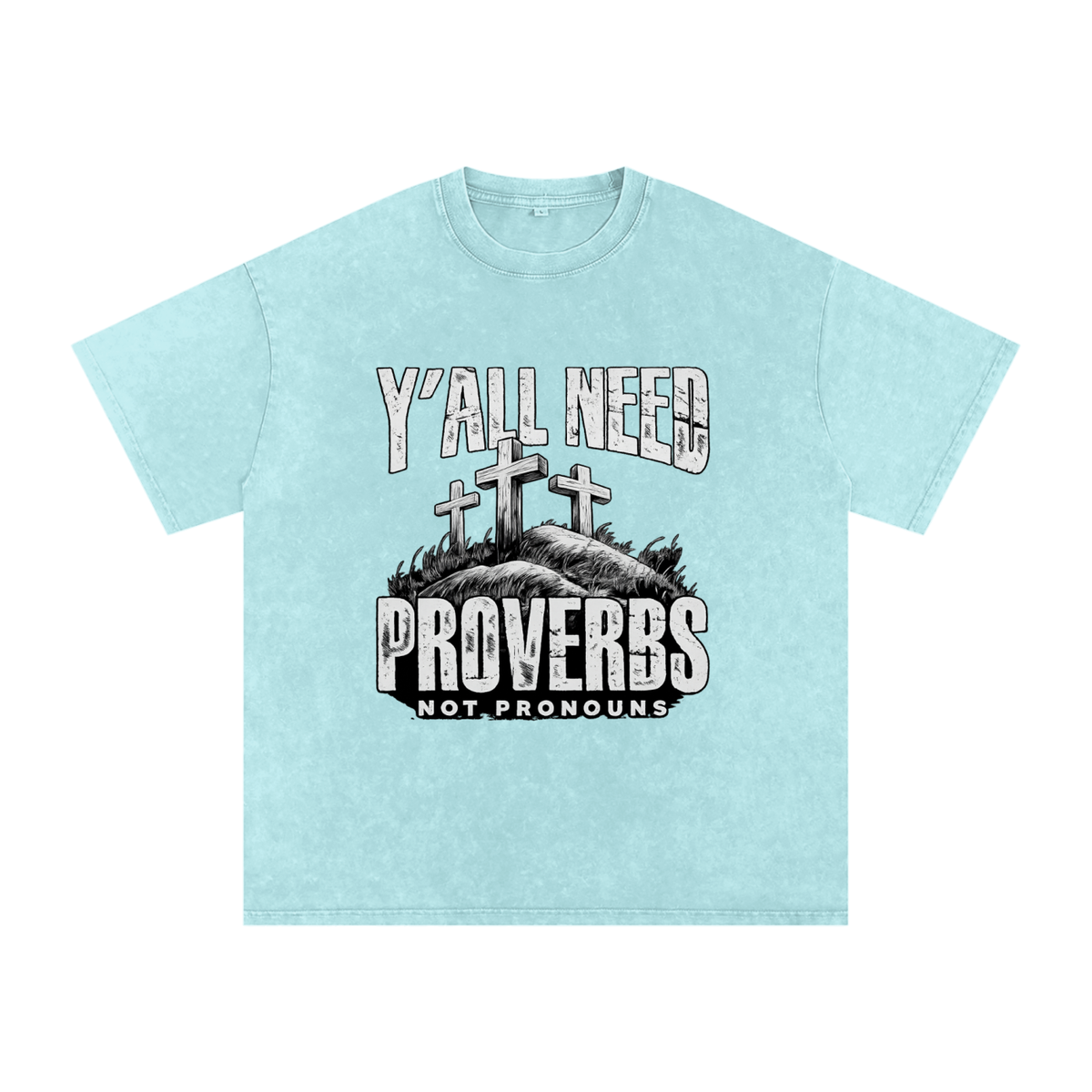 Snow Washed Oversized Cotton T-Shirt