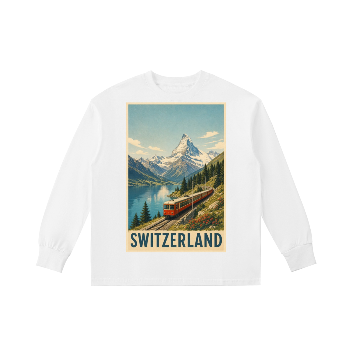 Kids' Quick-Dry Cotton Long-Sleeve Tee Switzerland