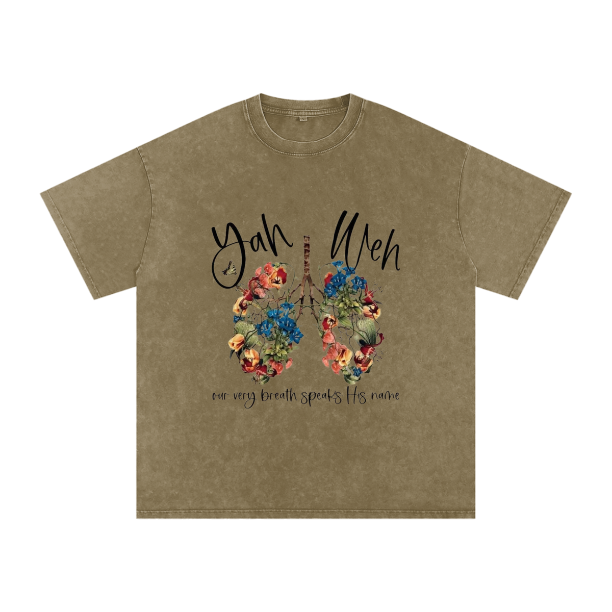 Snow Washed Oversized Cotton T-Shirt