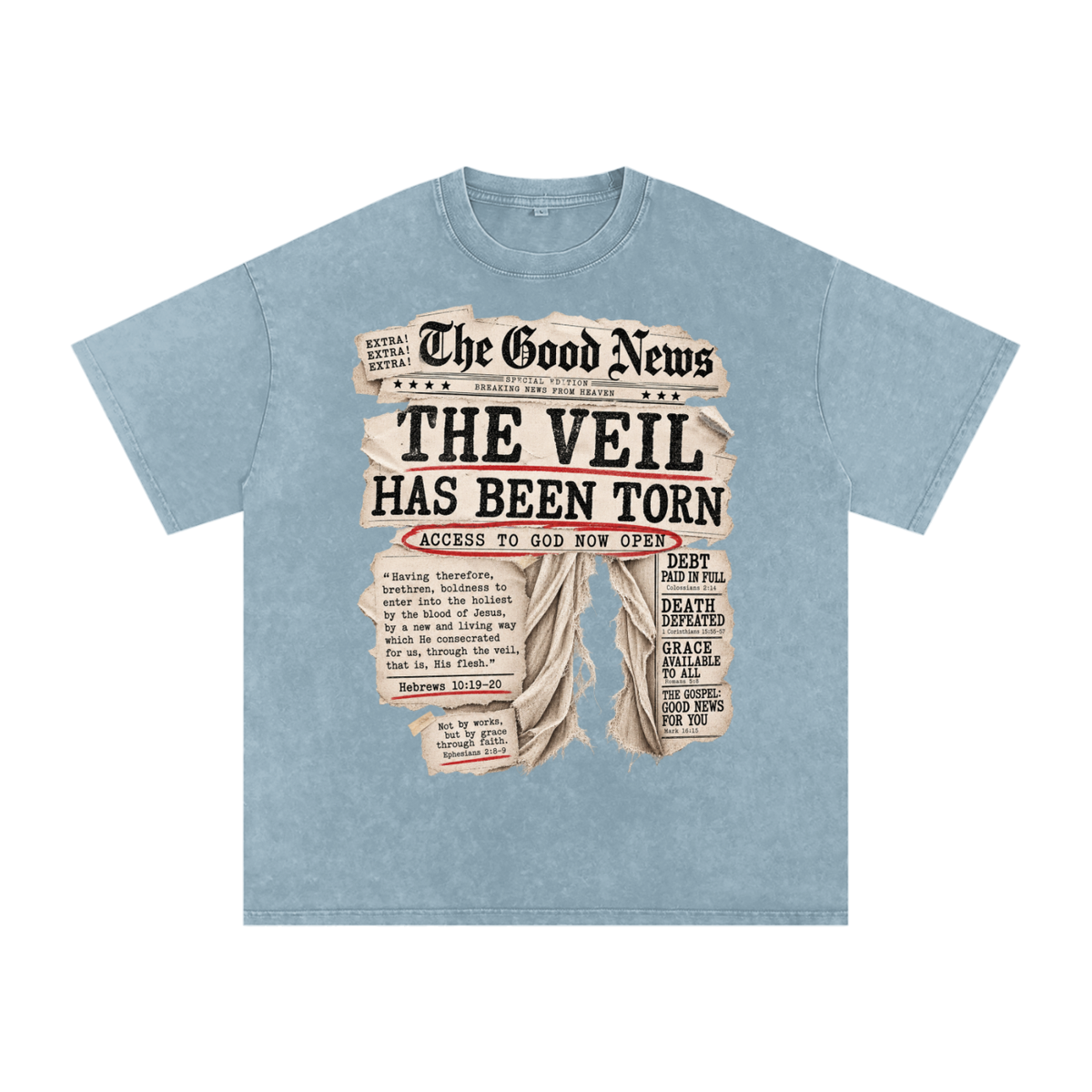 Snow Washed Oversized Cotton T-Shirt The veil has been torn