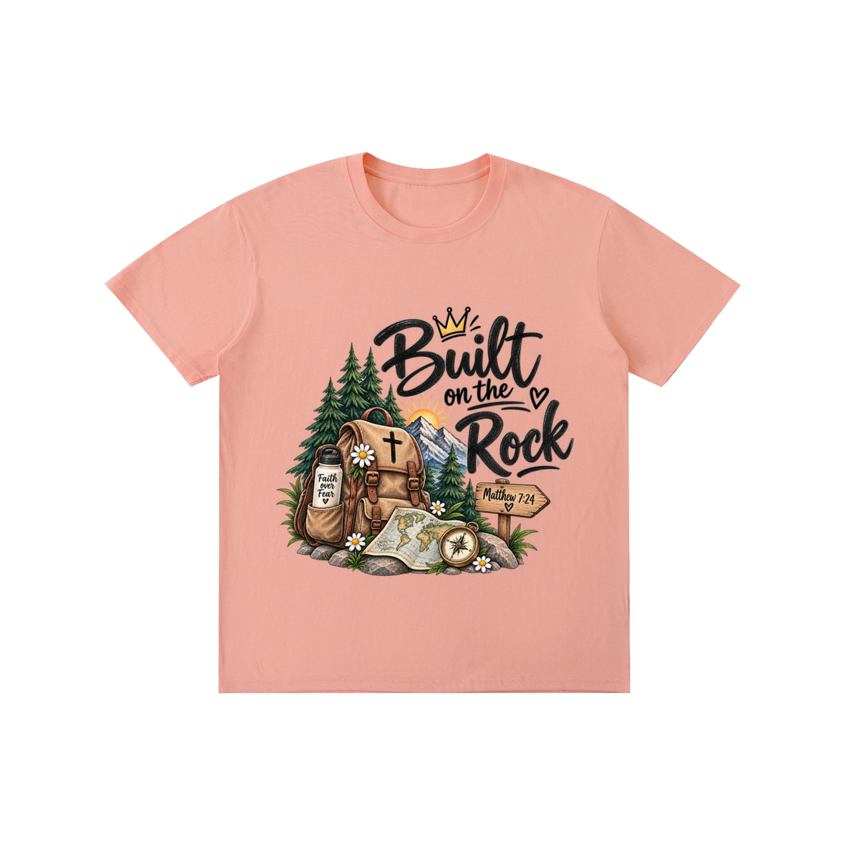 Pure Cotton Unisex T-Shirt Built on a Rock