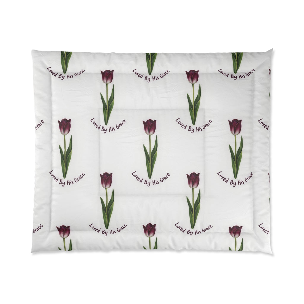 Tulip Comforter — "Loved By His Grace" Floral Bedding