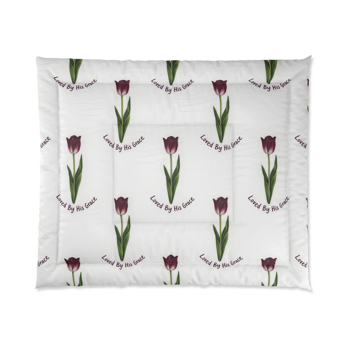 Tulip Comforter — "Loved By His Grace" Floral Bedding