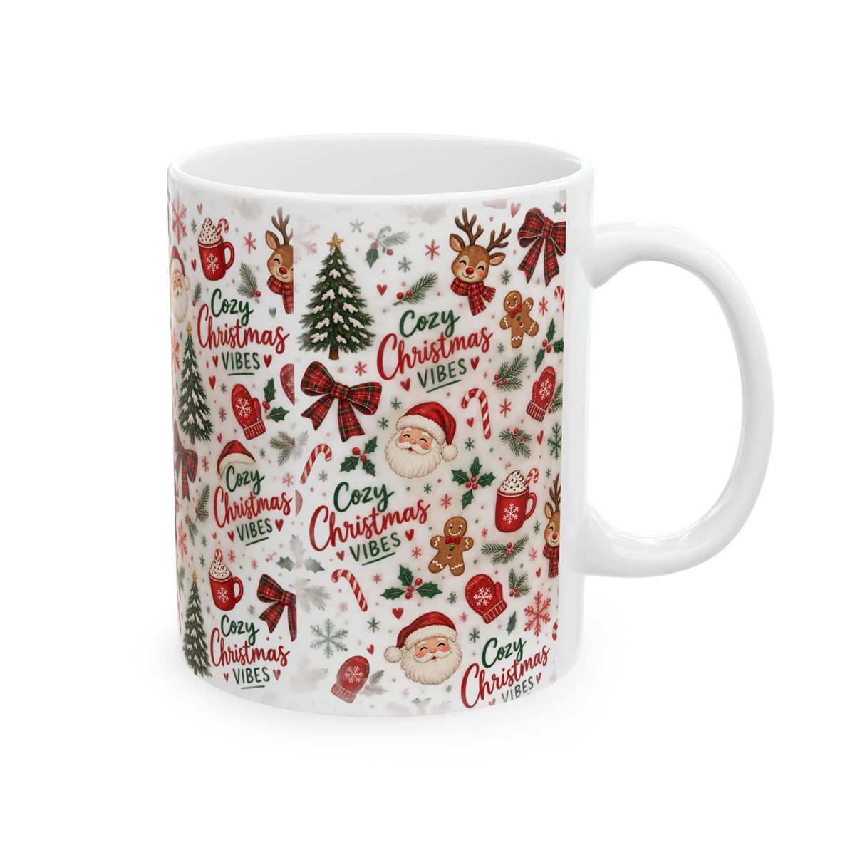 Christmas Cozy Vibes Ceramic Mug (11oz, 15oz)