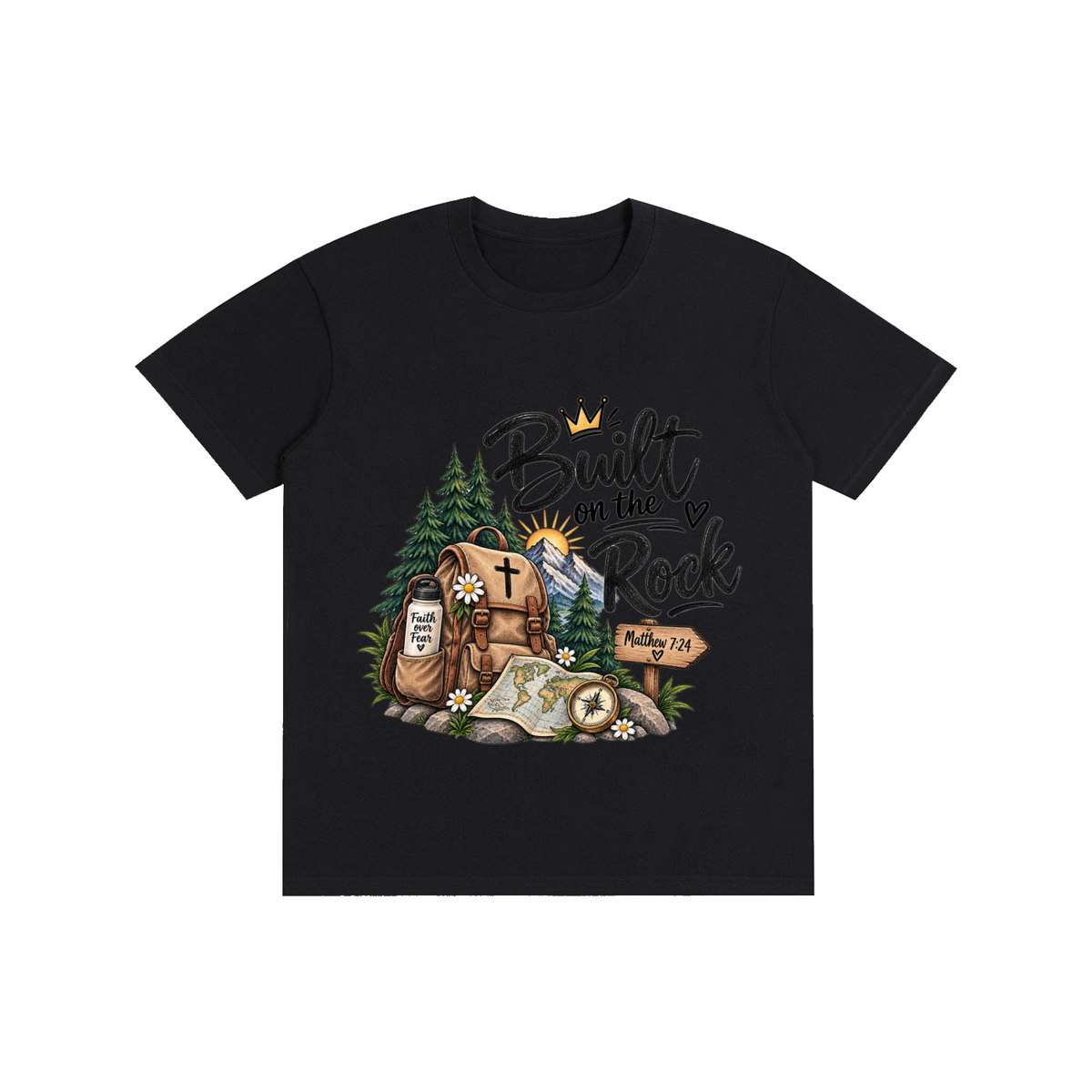 Pure Cotton Unisex T-Shirt Built on a Rock