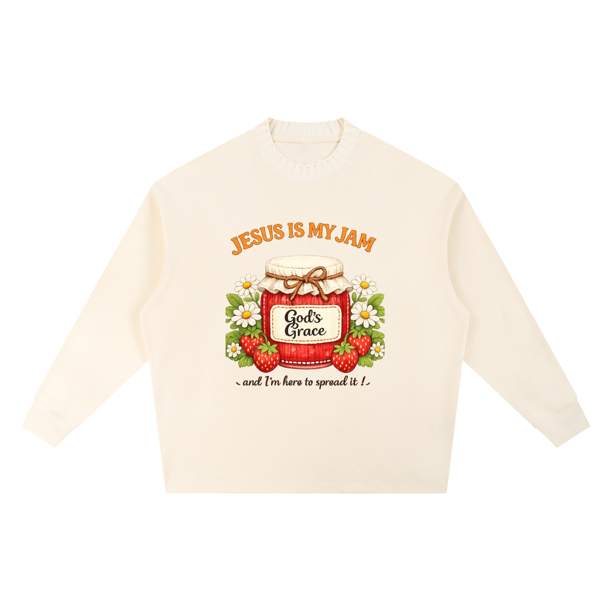 Knitted Round Neck Oversize Sweatshirt