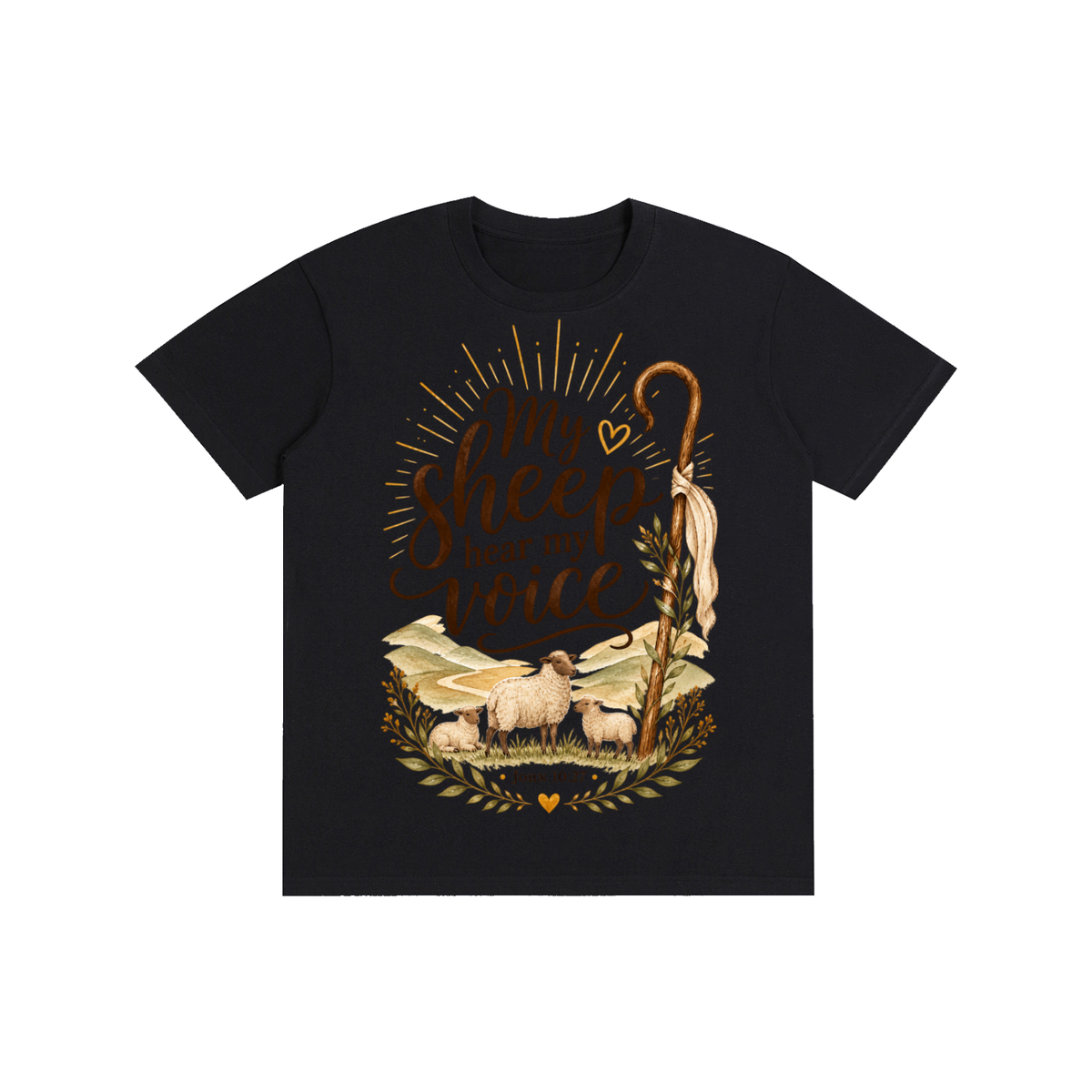 Pure Cotton Unisex T-Shirt my sheep hear my voice