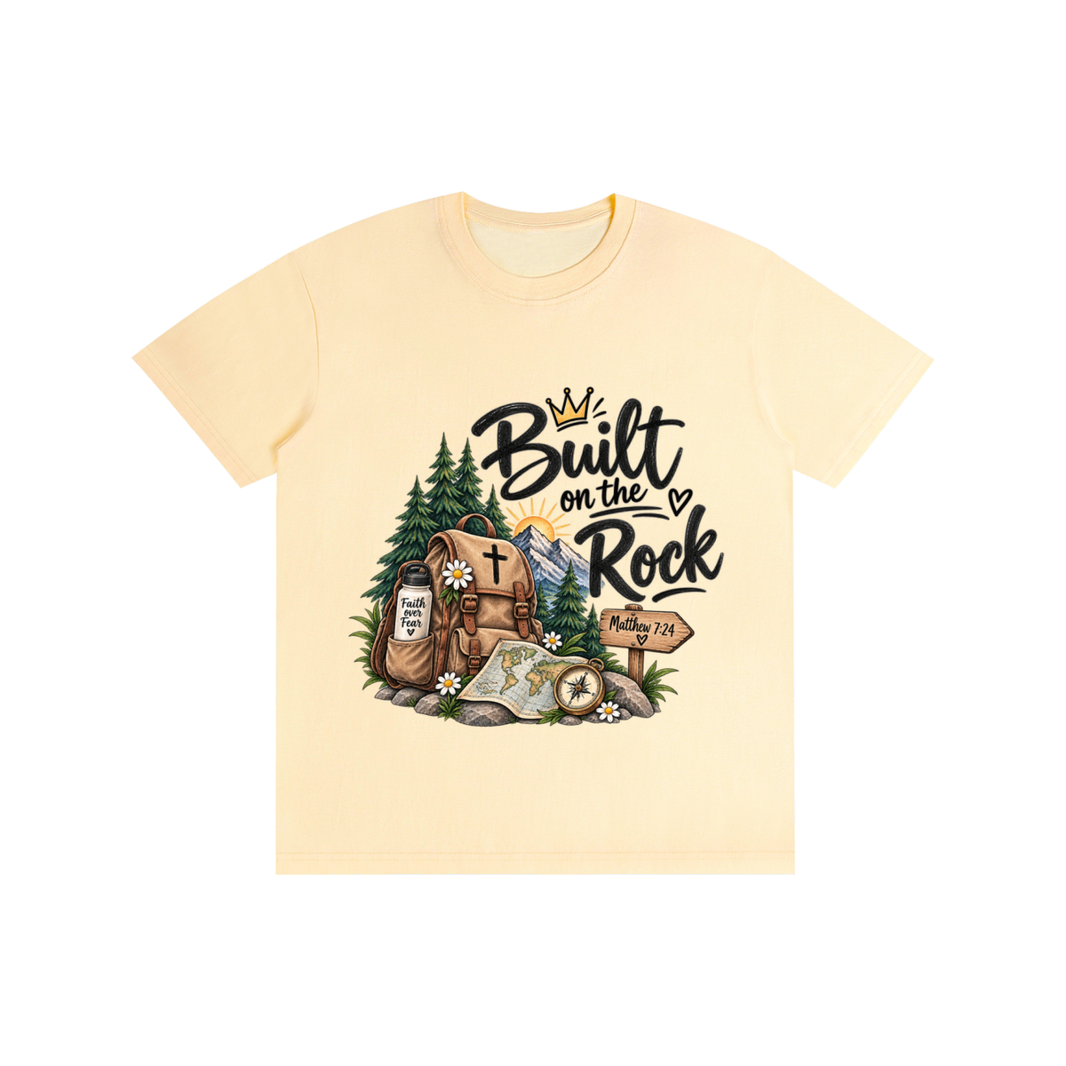 Pure Cotton Unisex T-Shirt Built on a Rock