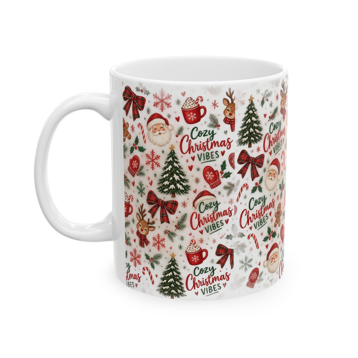 Christmas Cozy Vibes Ceramic Mug (11oz, 15oz)