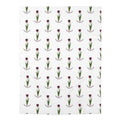 Floral Tulip Baby Swaddle Blanket — 'Loved by Mom' Pattern