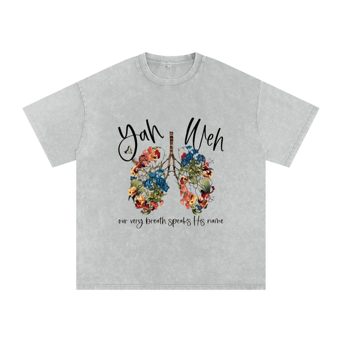 Snow Washed Oversized Cotton T-Shirt